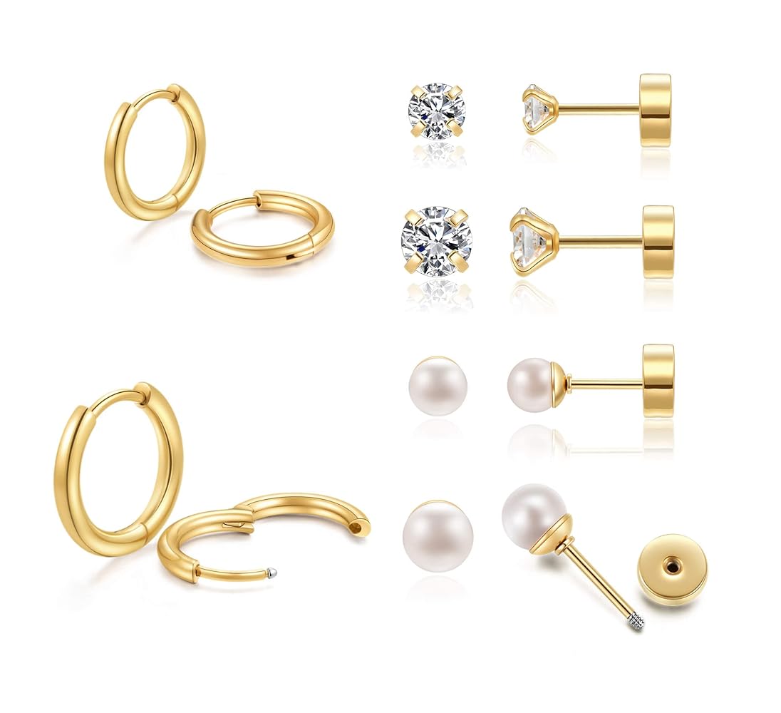 HUMETE ’CLASSIC’ PIERCED EARRINGS hum(ハム) | ハムエタ クラシック ピアス - イエローゴールド